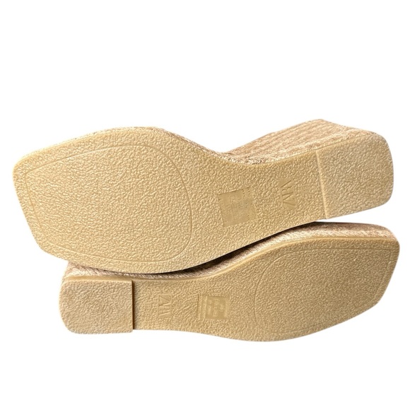 NWT Zara Vinyl strapped Espadrille Wedge Sandal - Picture 4 of 5
